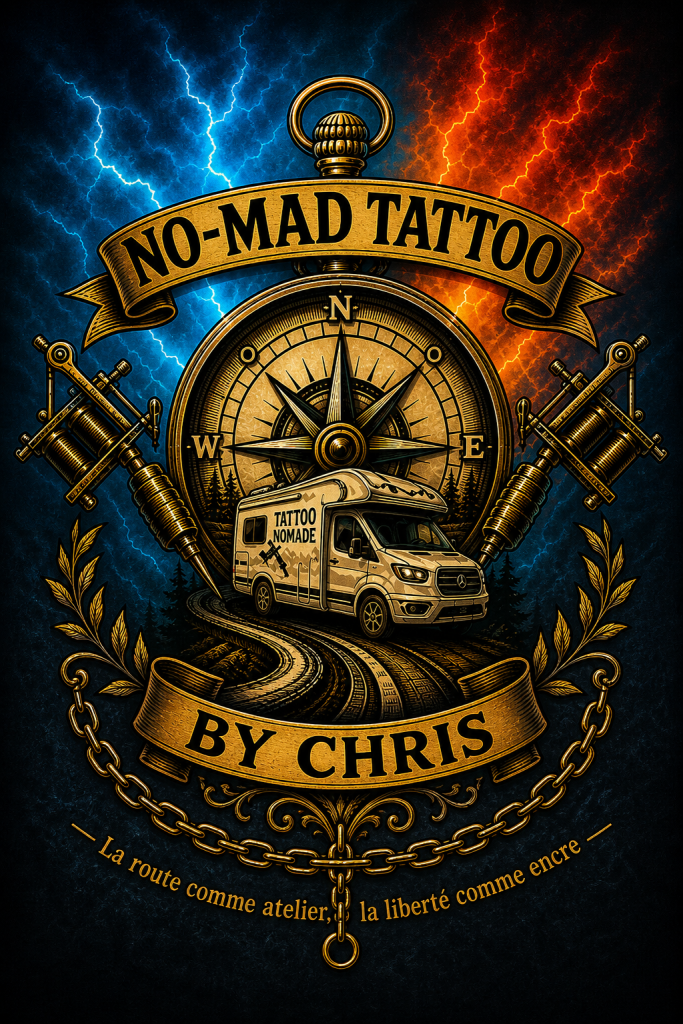 Logo No-Mad Tattoo by Chris anciennement Totof Tattoo tatoueur ambulant Hauts-de-France